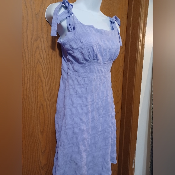 Purple tie shoulders cami dress size 10 - Picture 3 of 7